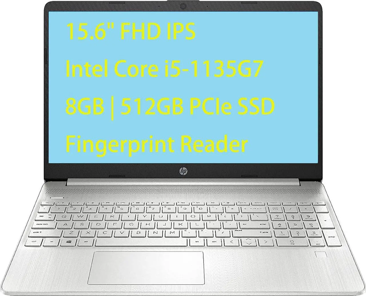 Main image of HP Newest 15.6 FHD IPS Flagship Laptop, 11th Gen Intel 4-Core i5-1135G7 (Up to 4.2GHz, Beat i7-1060G7), 8GB RAM, 512GB PCIe SSD, Iris Xe Graphics, Webcam, Fingerprint, WiFi, Win10 S, ABYS Mouse Pad