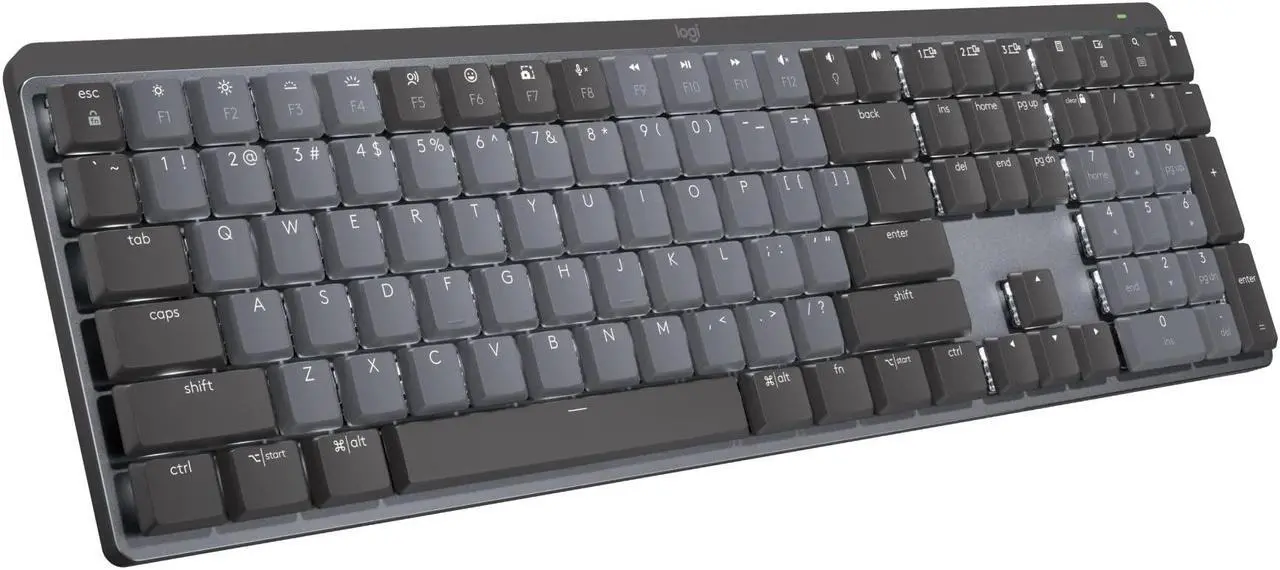 Main image of Logitech MX Mechanical Wireless Illuminated Performance Keyboard, Clicky Switches, Backlit Keys, Bluetooth, USB-C, macOS, Windows, Linux, iOS, Android - With Free Adobe Creative Cloud Subscription