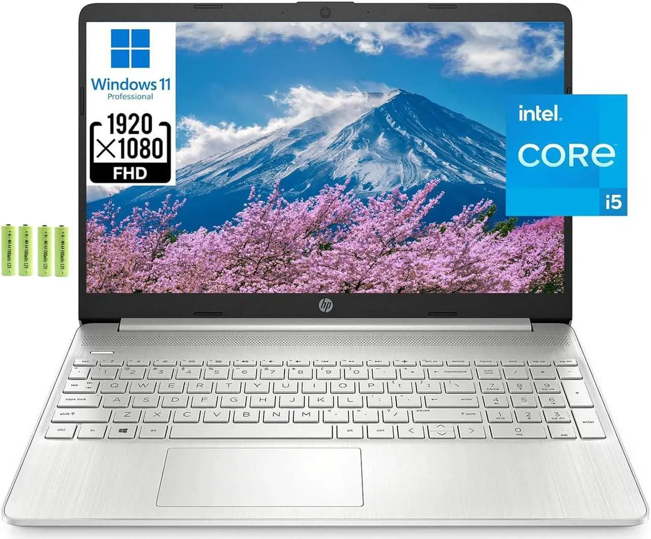 Main image of HP Windows 11 Pro 15 15.6" FHD Business Laptop Computer,11th Gen Intel Core i5-1135G7, 8GB RAM, 256GB SSD, Intel Iris Xe Graphic, Numeric Pad, Long Battery Life, Wi-Fi 5, Bluetooth 4.2, USB, w/Battery