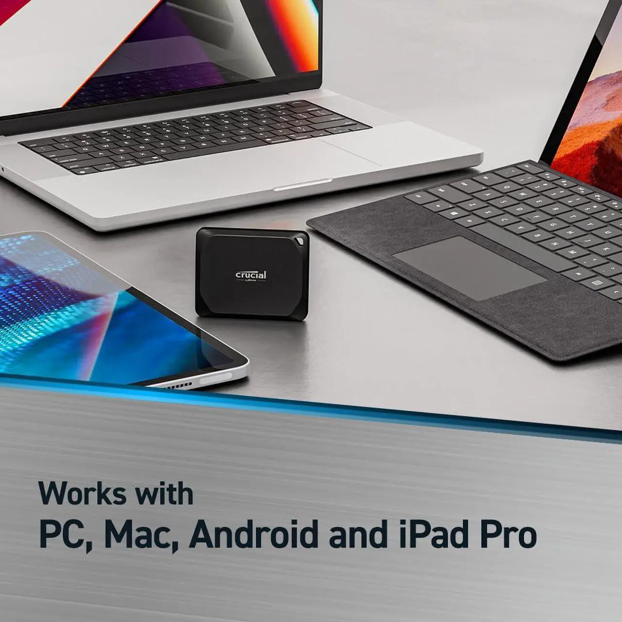 Alt view image 4 of 5 - Crucial X10 Pro 2TB Portable SSD - 2100MB/s Read, 2000MB/s Write, Water/Dust Resistant, for PC and Mac, with Mylio Photos+