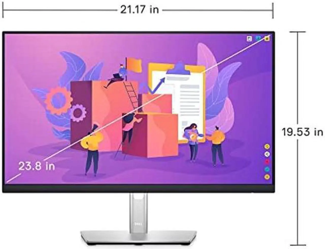 Alt view image 3 of 5 - Dell 24 Monitor - P2422H - Full HD 1080p, IPS Technology, ComfortView Plus Technology