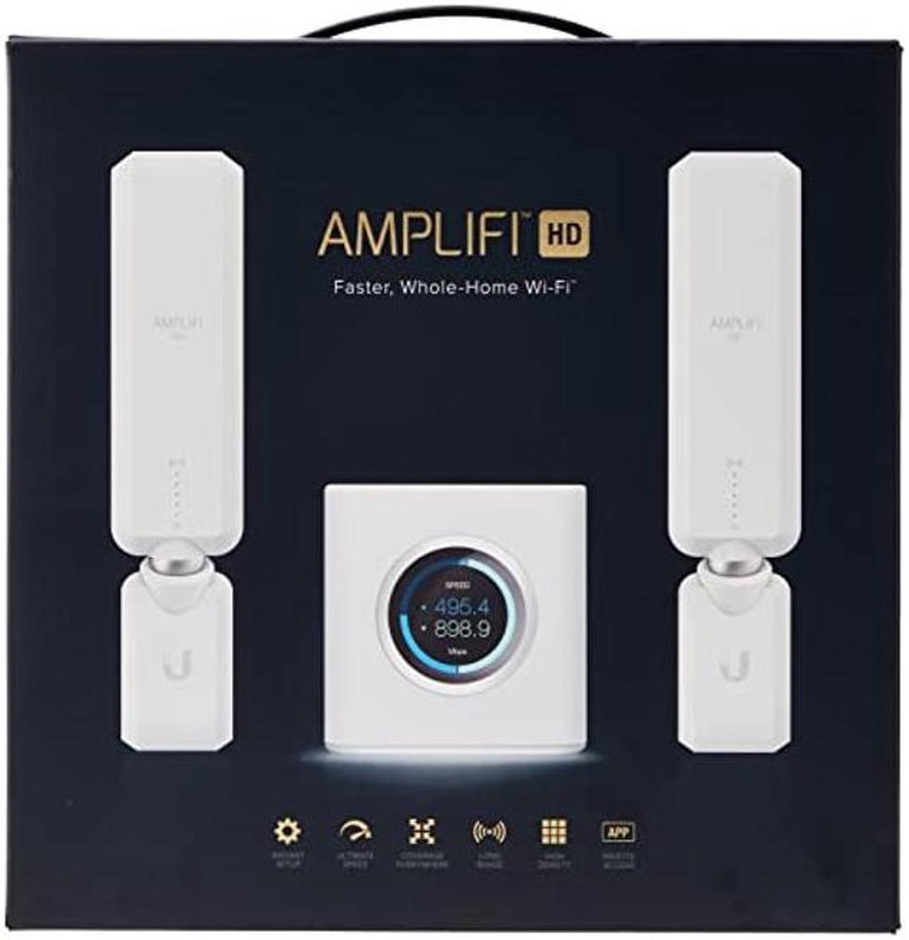 Alt view image 2 of 4 - AmpliFi HD WiFi System by Ubiquiti Labs, Seamless Whole Home Wireless Internet Coverage, HD WiFi Router, 2 Mesh Points, 4 Gigabit Ethernet, 1 WAN Port, Ethernet Cable, Replaces Router & WiFi Extenders