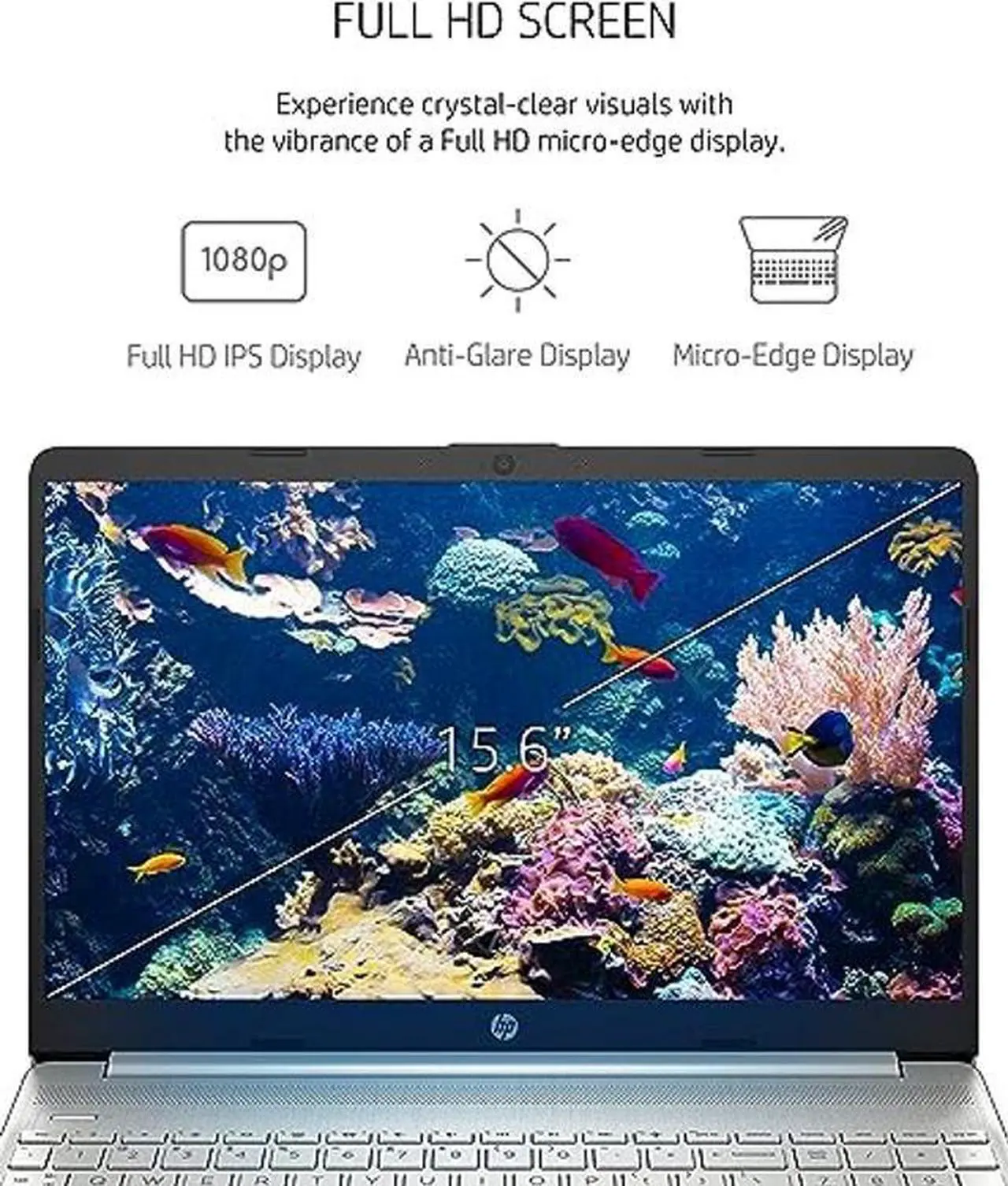 Alt view image 3 of 5 - HP 15 15.6" Full HD Business Laptop Computer[Windows 11 Pro], Intel Core i5-1135G7 (up to 4.2 GHz), 8 GB DDR4 RAM, 512 GB PCIe SSD, Iris Xe Graphics, Numeric Pad, Wi-Fi 6, HDMI, Type-C, w/Hub