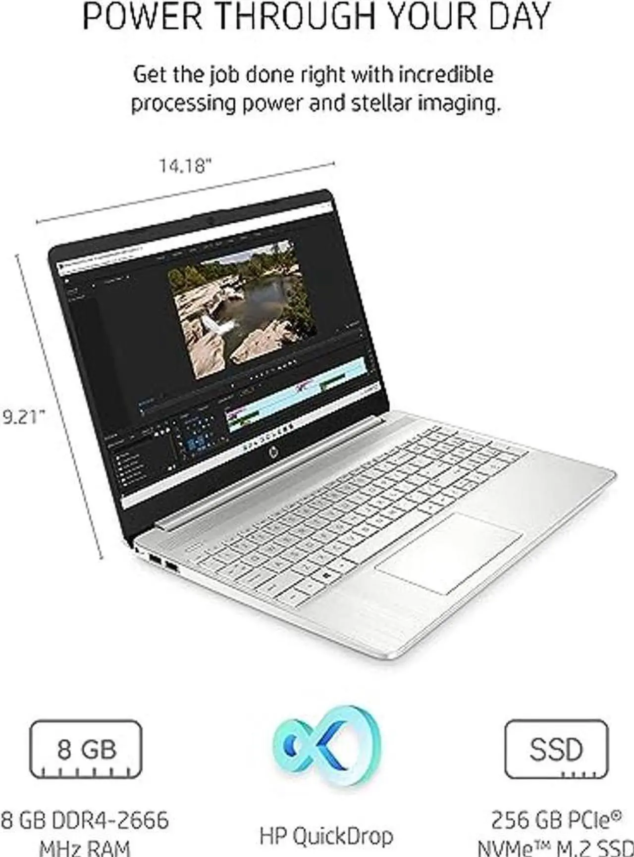 Alt view image 4 of 5 - HP 15 15.6" Full HD Business Laptop Computer[Windows 11 Pro], Intel Core i5-1135G7 (up to 4.2 GHz), 8 GB DDR4 RAM, 512 GB PCIe SSD, Iris Xe Graphics, Numeric Pad, Wi-Fi 6, HDMI, Type-C, w/Hub