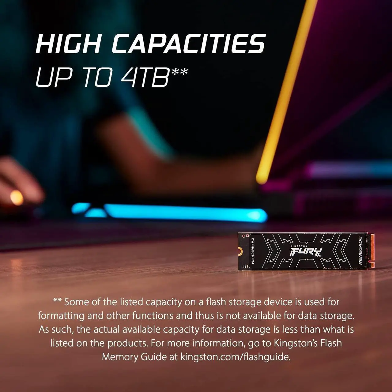 Alt view image 5 of 5 - Kingston FURY Renegade 2TB PCIe Gen 4.0 NVMe M.2 Internal Gaming SSD | Up to 7300 MB/s | Graphene Heat Spreader | 3D TLC NAND | Works with PS5 | SFYRD/2000G, Solid State Drive