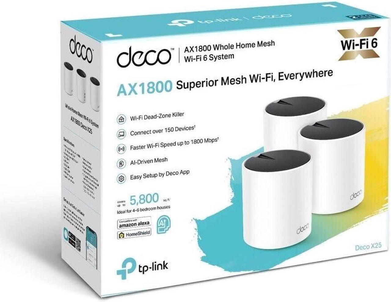 Alt view image 3 of 5 - TP-Link Deco X25 AX1800 Whole-Home Mesh Wi-Fi 6 System, 2 Ports, 2.4 GHz/5 GHz