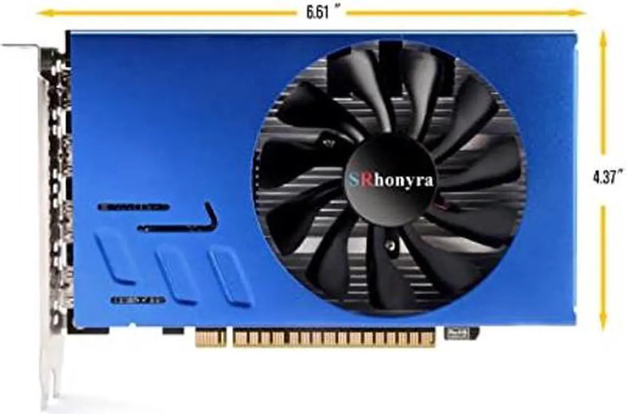 Alt view image 3 of 5 - SRhonyra Radeon R7 350 HD7750 4GB Graphics Card GDDR5 6HDMI Graphics Video Card GPU PCI-Express 128-Bit Placa De Video