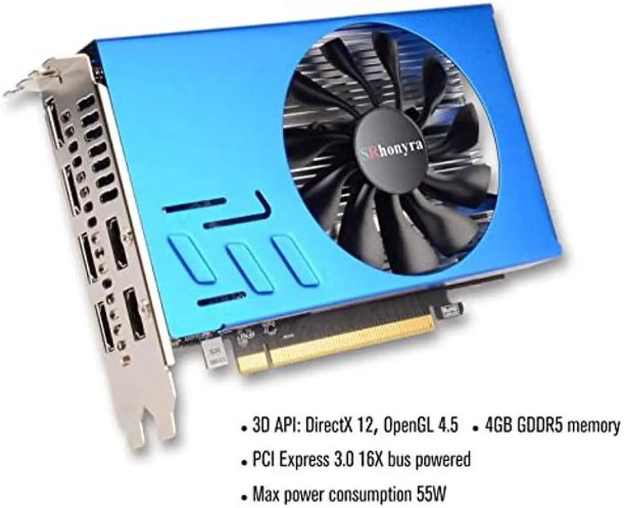 Alt view image 5 of 5 - SRhonyra Radeon R7 350 HD7750 4GB Graphics Card GDDR5 6HDMI Graphics Video Card GPU PCI-Express 128-Bit Placa De Video