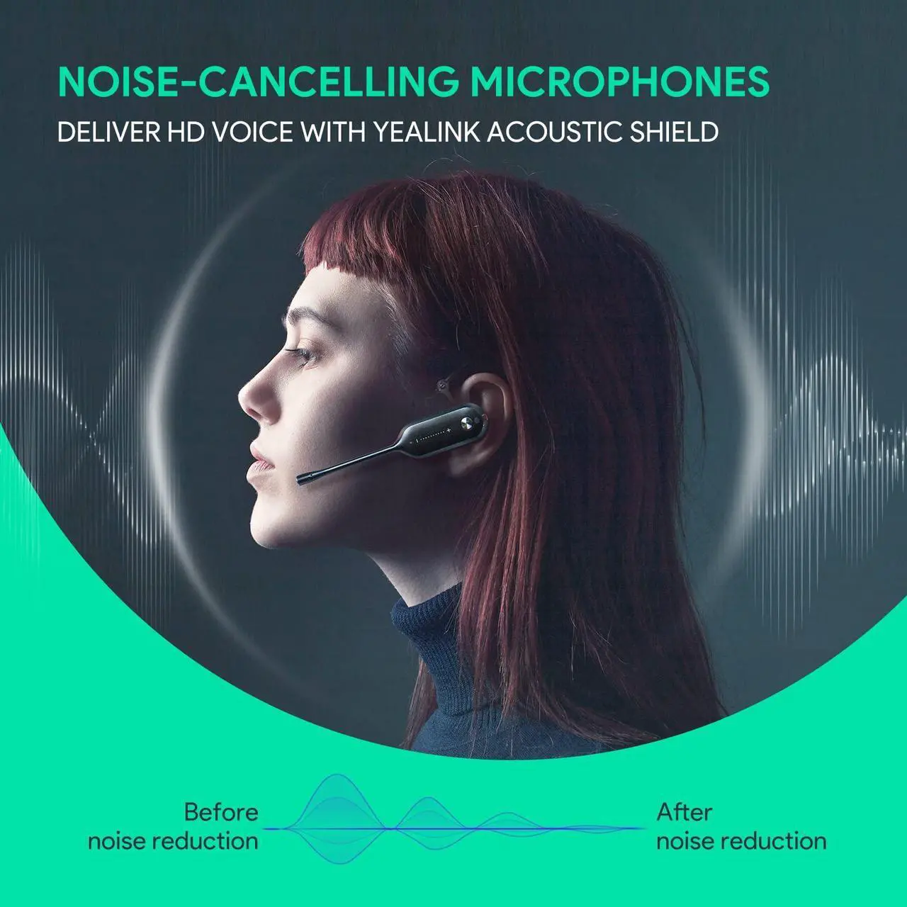 Alt view image 2 of 2 - Yealink WH67 Wireless DECT Headset Teams Certified,Long Wireless Range 120m/394ft,Talk Time 8H,Speaker,Work with PC/Laptop/Desk Phone,and Cell Phone (USB-A,Bluetooth),Noise Canceling Microphone