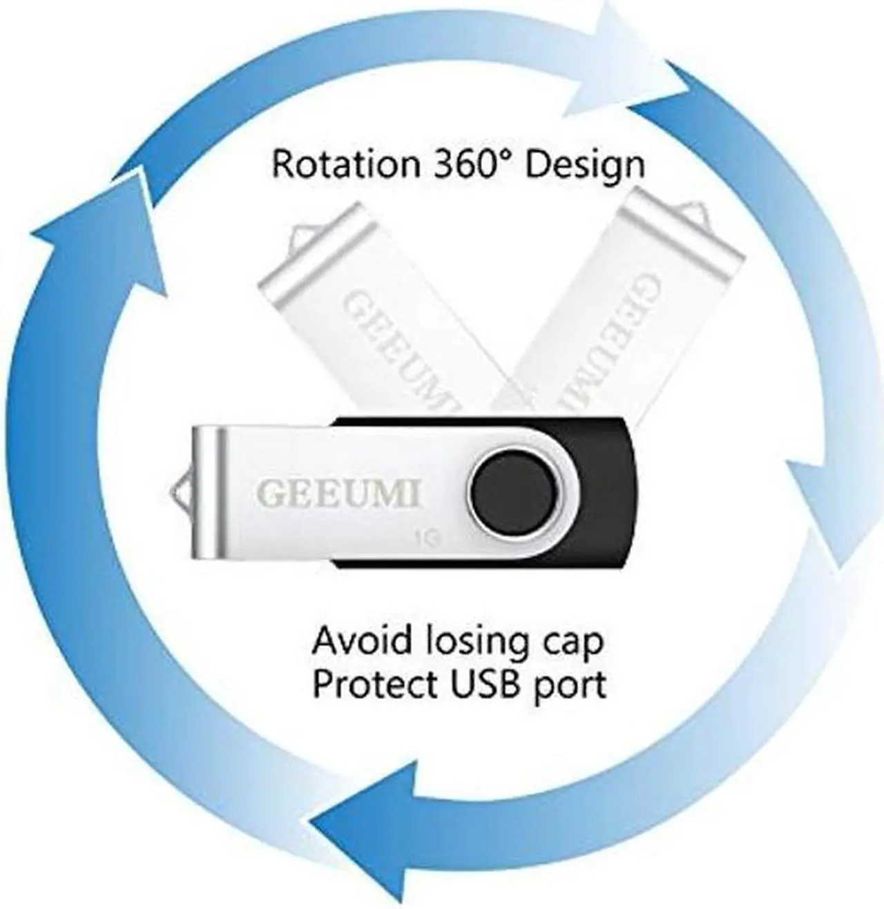 Alt view image 2 of 5 - Wholesale USB Flash Drive 2.0 Thumb Drive 1GB,GEEUMI 50 Pack USB Memory Stick,Data Storage USB Drive,Portable Jump Drive Zip Drive with Keychain