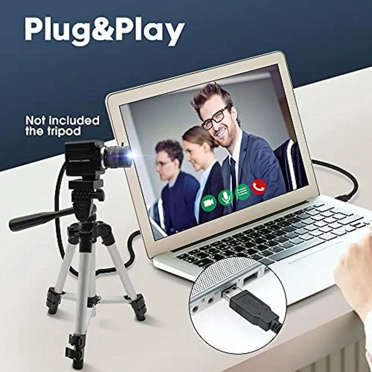 Alt view image 4 of 5 - 4K Webcam with 2.8-12mm Varifocal Lens, Plug&Play Sony IMX317 Sensor USB Camera Video Surveillance Streaming Computer Webcam 3840x2160@30fps USB Camera for Windows Linux Android Mac