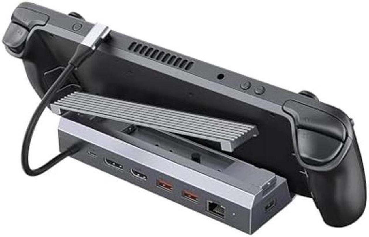 Main image of M.2 Steam Deck Dock, Steam Deck Docking Station (7 in 1) with HDMI/DP 4K@60Hz, Gigabit Ethernet, 10Gbps USB 3.2, 100W USB C PD Charging, USB 2.0, Compatible with Valave Steam Deck & ROG Alloy