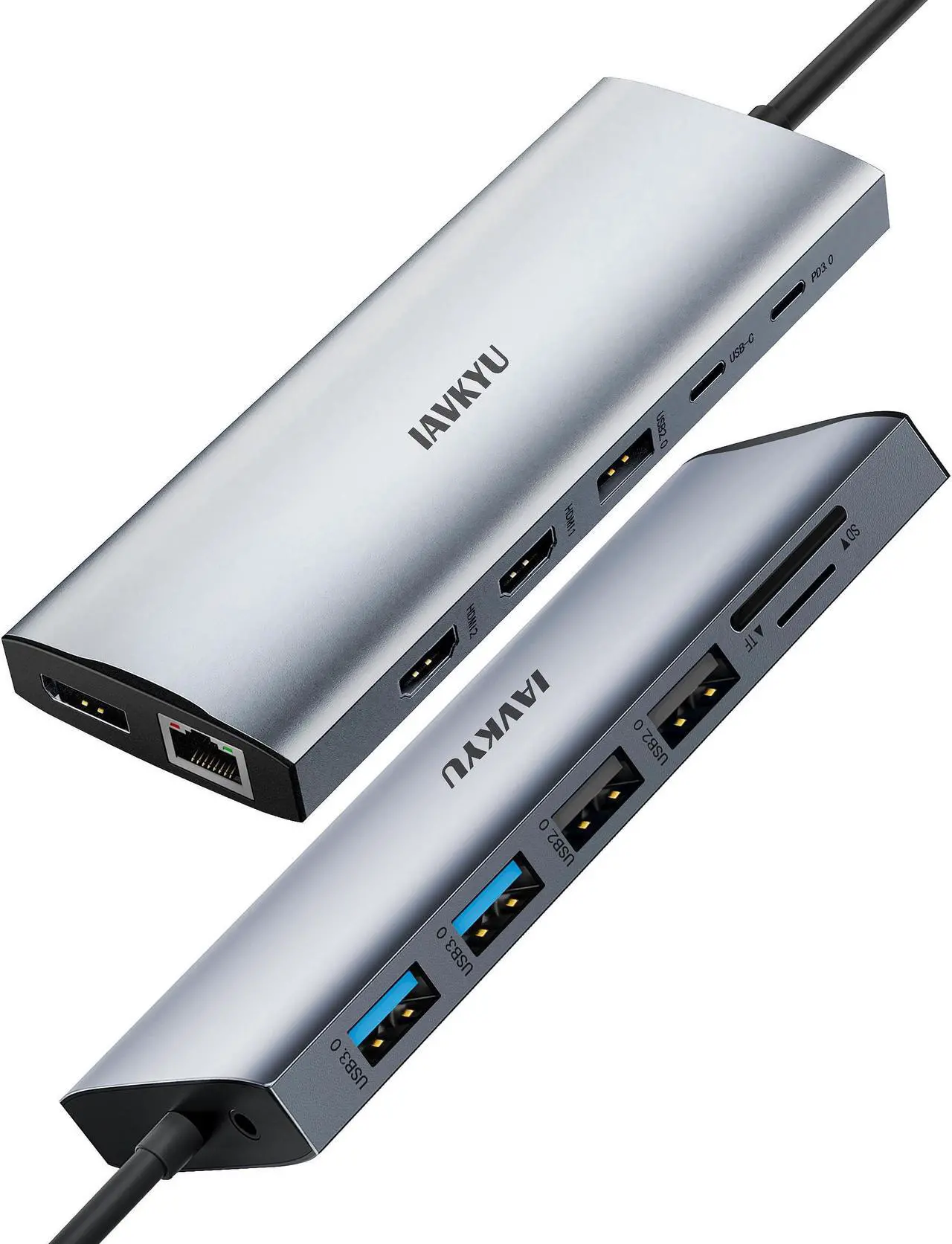 Main image of USB C Docking Station Dual Monitor, 14 in 1 USBC Triple Display Multiple Adapter, Portable Type C Hub with 2 HDMI, 100W PD, Mic/Audio, SD/TF, Ethernet Ports Compatible for Dell/Surface/HP Laptops...