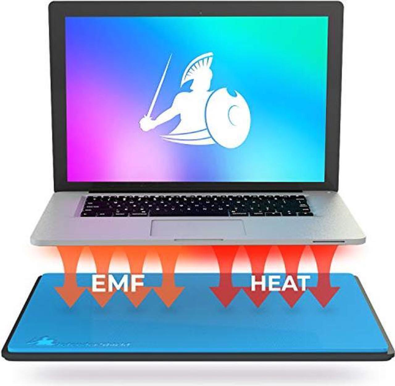 Alt view image 2 of 5 - DefenderPad Laptop EMF Radiation Protection & Heat Shield by DefenderShield - EMF Blocker Lap Pad & 5G Protector Computer Lapdesk Compatible with up to 17" Laptop, Chromebook, MacBook (Black)