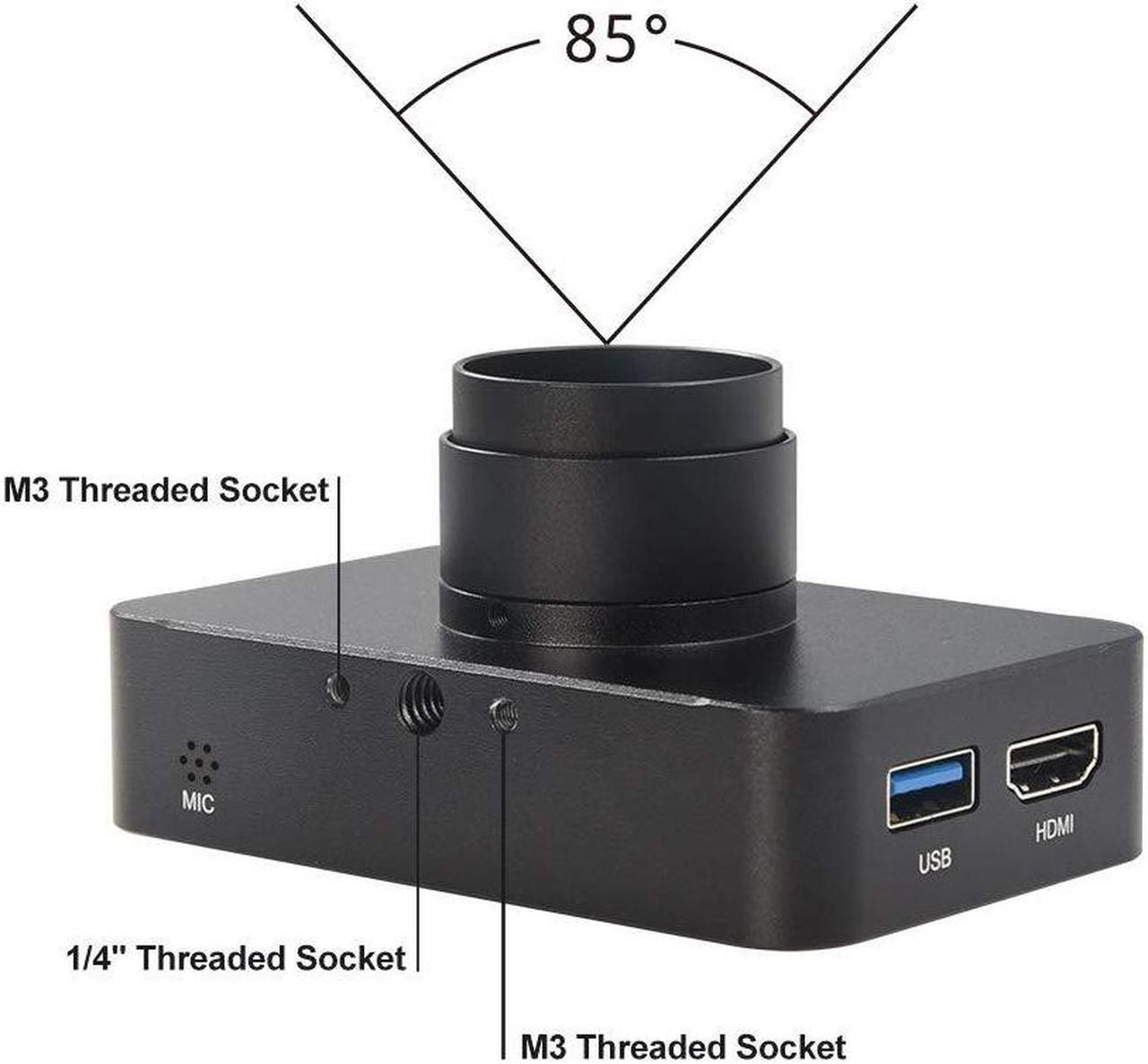 Alt view image 4 of 5 - MOKOSE 12MP HDMI Camera 1080P USB HD Streaming Webcam, Recording 4K@30FPS Industry C/CS-Mount Camera with 3.2mm No Distortion Manual Lens