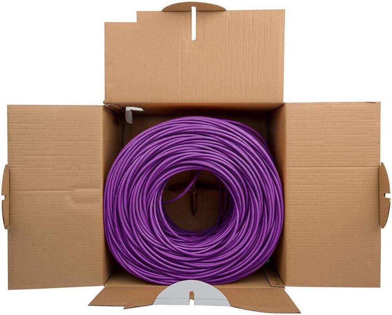 Alt view image 3 of 5 - trueCABLE Cat5e Riser (CMR), 1000ft, Purple, 24AWG 4 Pair Solid Bare Copper, 350MHz, PoE++ (4PPoE), ETL Listed, Unshielded Twisted Pair (UTP), Bulk Ethernet Cable