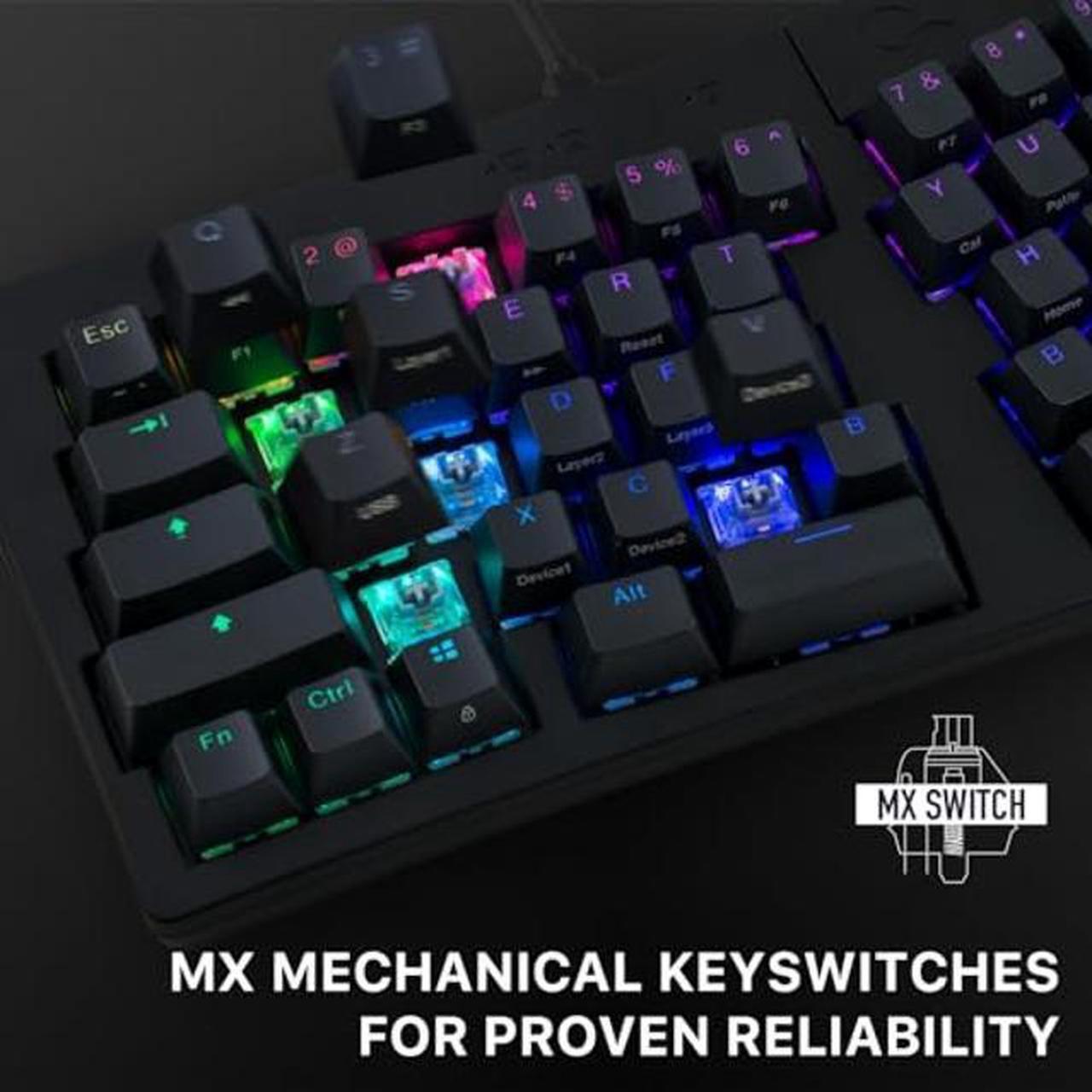 Alt view image 2 of 5 - BAROCCOMiSTEL MD600 Alpha BT RGB Black TKL Ergonomic Mechanical Keyboard, 60% Split-Alice Layout, PBT Double Shot Keycap (Transparent), Bluetooth5.0, Mac/Windows OS Compatible -Gateron G Pro Yellow