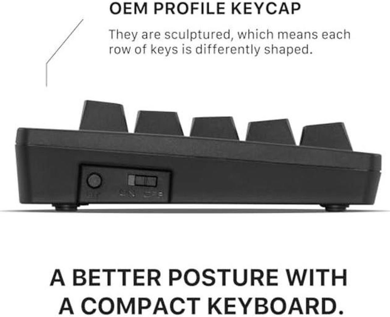Alt view image 3 of 5 - BAROCCOMiSTEL MD600 Alpha BT RGB Black TKL Ergonomic Mechanical Keyboard, 60% Split-Alice Layout, PBT Double Shot Keycap (Transparent), Bluetooth5.0, Mac/Windows OS Compatible -Gateron G Pro Yellow
