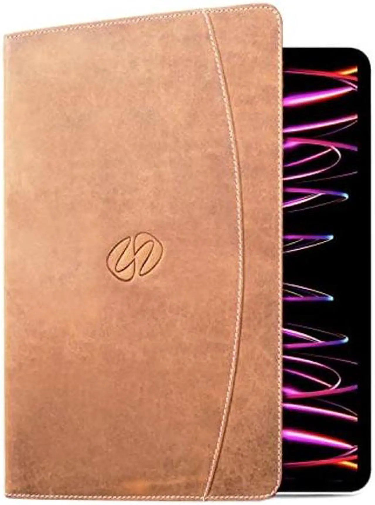 Main image of Premium Leather 2022 iPad Pro 12.9 Gen 6 Folio Case by Michael Santoro Design - Vintage