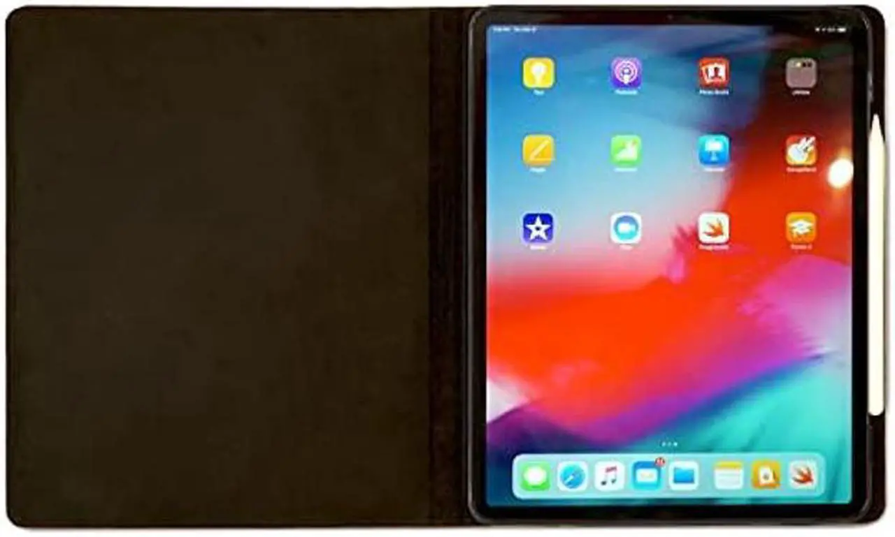 Alt view image 3 of 5 - Premium Leather 2022 iPad Pro 12.9 Gen 6 Folio Case by Michael Santoro Design - Vintage