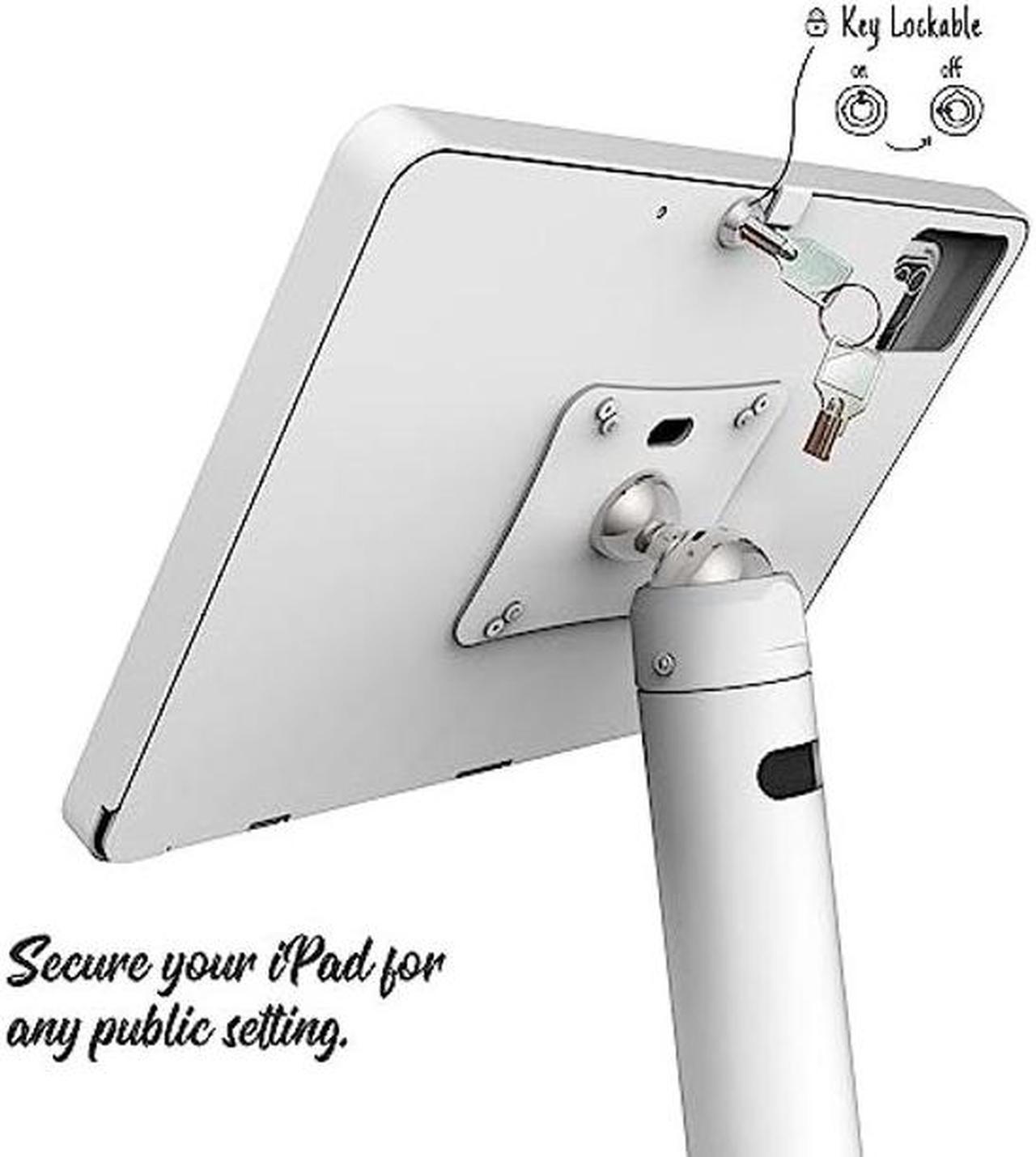 Alt view image 3 of 5 - Beelta iPad Kiosk Floor Stand - All Metal for 10.9 inch iPad 10th, Pro 11" 1 2 3 4, Air 4 5 Rotate Lockable BSF301WA