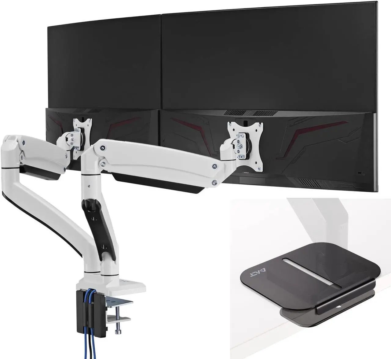 Main image of AVLT Dual Monitor Arm and Reinforcement Plate
