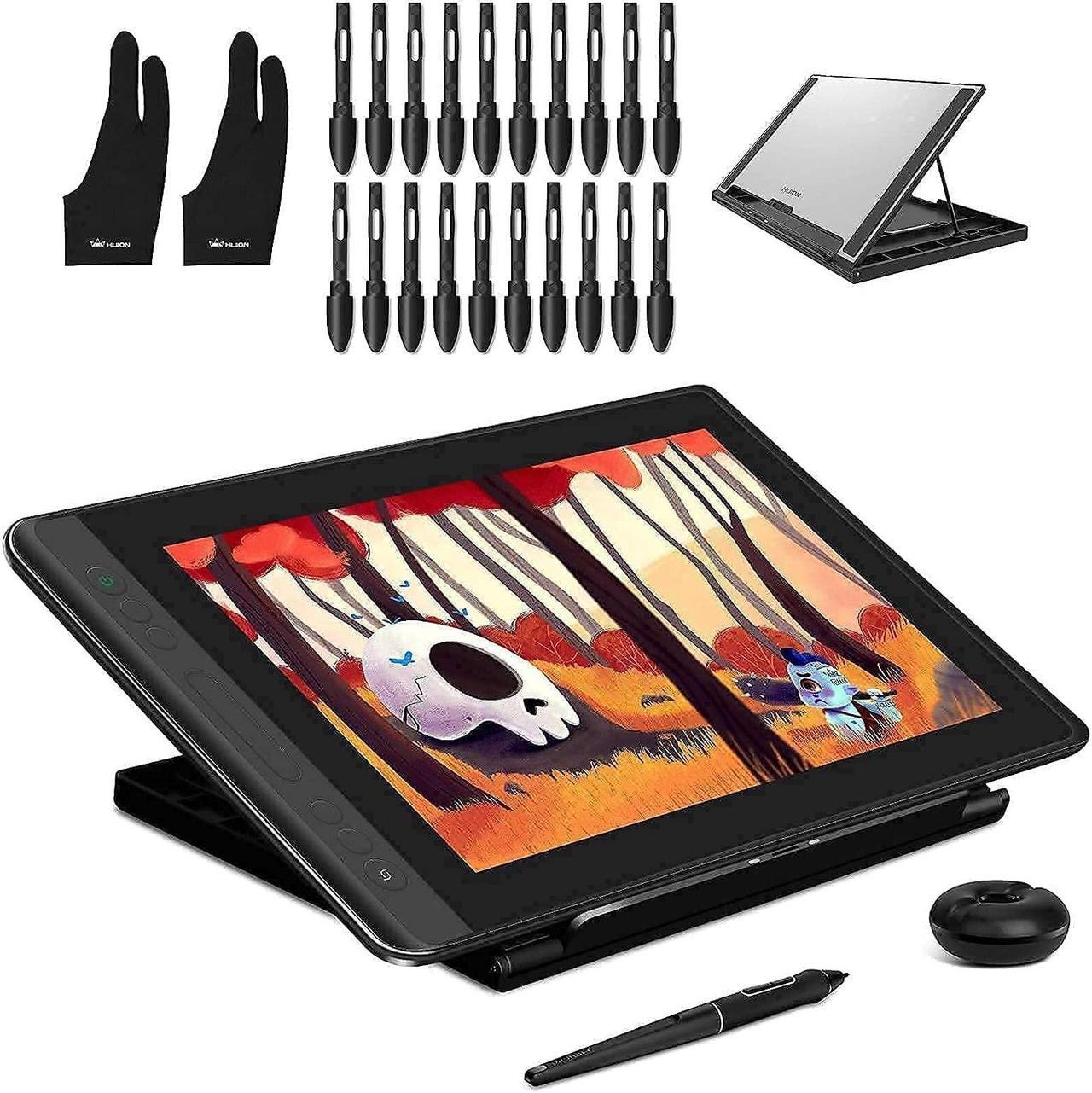 Main image of HUION KAMVAS Pro 13 Graphic Drawing Tablet with Screen Full-Laminated Drawing Monitor with Battery-Free Stylus Tilt 8192 Levels Pressure 4 Hot Keys Touch Bar-13.3 in Pen Display w/Stand & 2pcs Glove