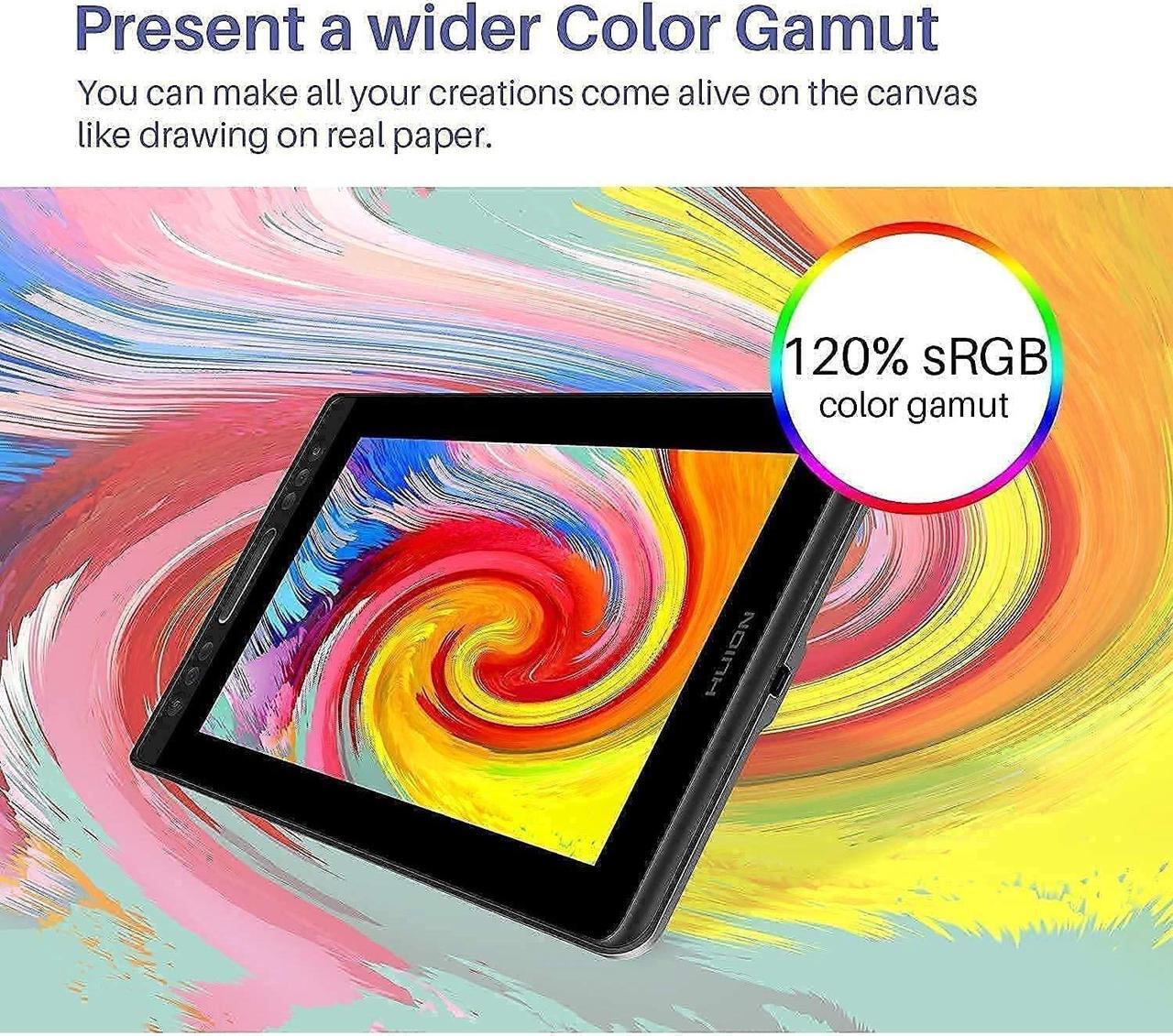 Alt view image 3 of 5 - HUION KAMVAS Pro 13 Graphic Drawing Tablet with Screen Full-Laminated Drawing Monitor with Battery-Free Stylus Tilt 8192 Levels Pressure 4 Hot Keys Touch Bar-13.3 in Pen Display w/Stand & 2pcs Glove