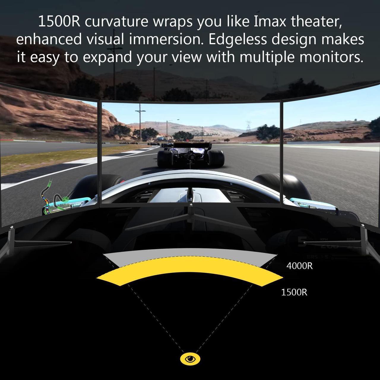 Alt view image 4 of 4 - Z-Edge 32-inch Curved Gaming Monitor 16:9 1920x1080 240Hz 1ms Frameless LED Gaming Monitor, UG32P AMD Freesync Premium Display Port HDMI Built-in Speakers