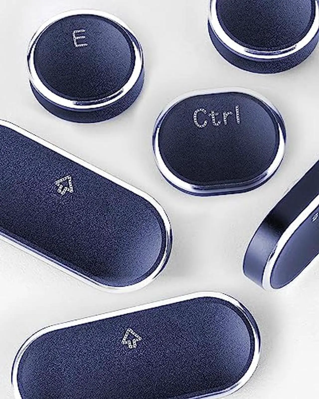 Alt view image 3 of 5 - FINEDAY Keyboard 3.0, Blue Switch, Retro Wireless Mechanical Keyboard, Typewriter Designed, Bluetooth 5.0 & USB up to 4 Devices, for Desktop PC/Laptop Mac/Phone (83 Aluminum keycap-Navy)