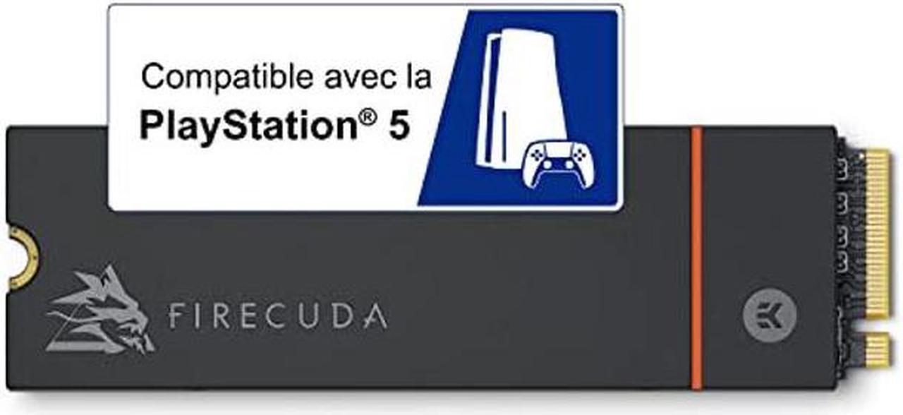 Alt view image 2 of 5 - Seagate FireCuda 530 500GB Solid State Drive - M.2 PCIe Gen4 x4 NVMe 1.4, PS5 Internal SSD, speeds up to 7300MB/s, 3D TLC NAND, 640 TBW, 1.8M MTBF, Heatsink, Rescue Services (ZP500GM3A023)