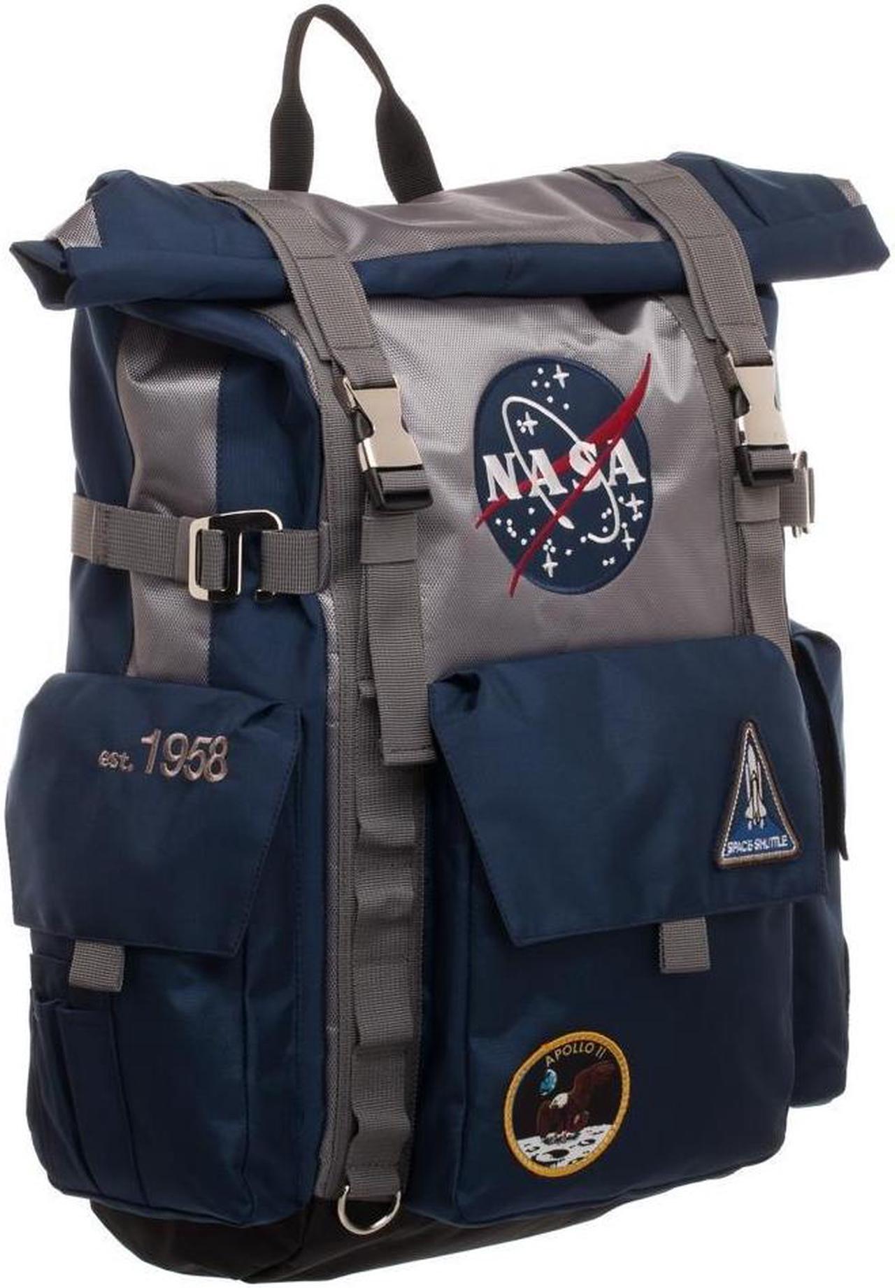 Alt view image 3 of 4 - NASA Backpack Roll Top Built Up Laptop Bag