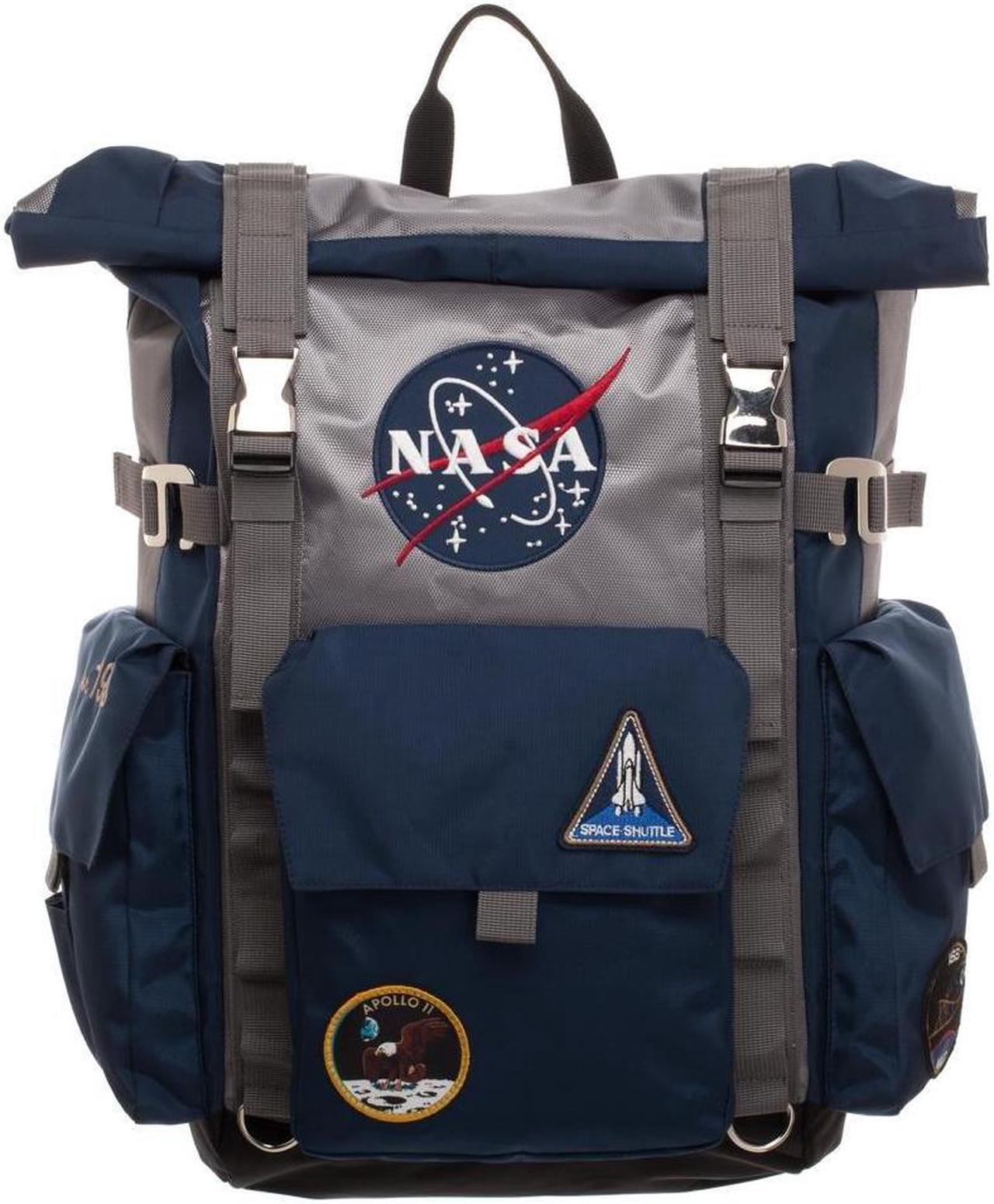 Alt view image 2 of 4 - NASA Backpack Roll Top Built Up Laptop Bag