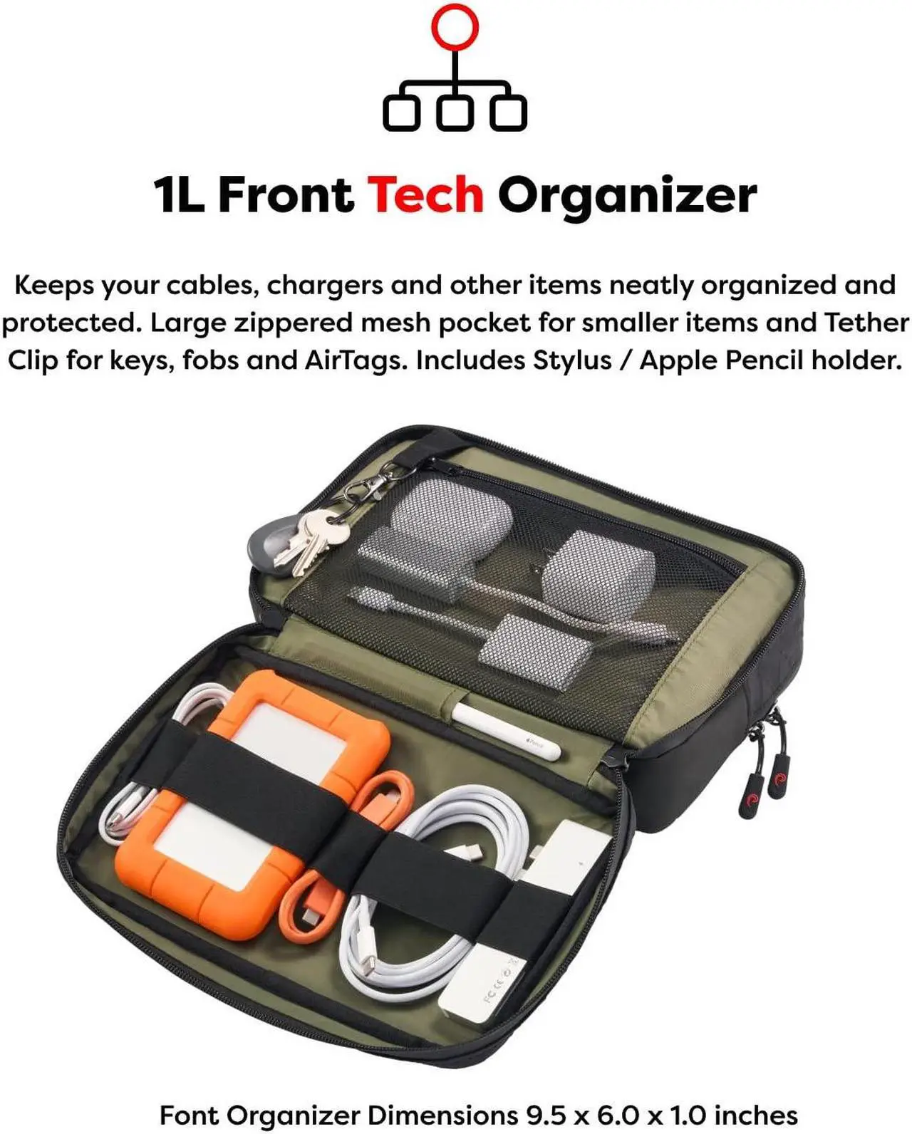 Alt view image 4 of 5 - PHOOZY 2.8L Tech - Ultralight, Rugged Protection for Your Devices and Accessories. Weatherproof Multi-Layer X-Tech Shell with Hypalon Skid Pad for Grip & Durability (Black)