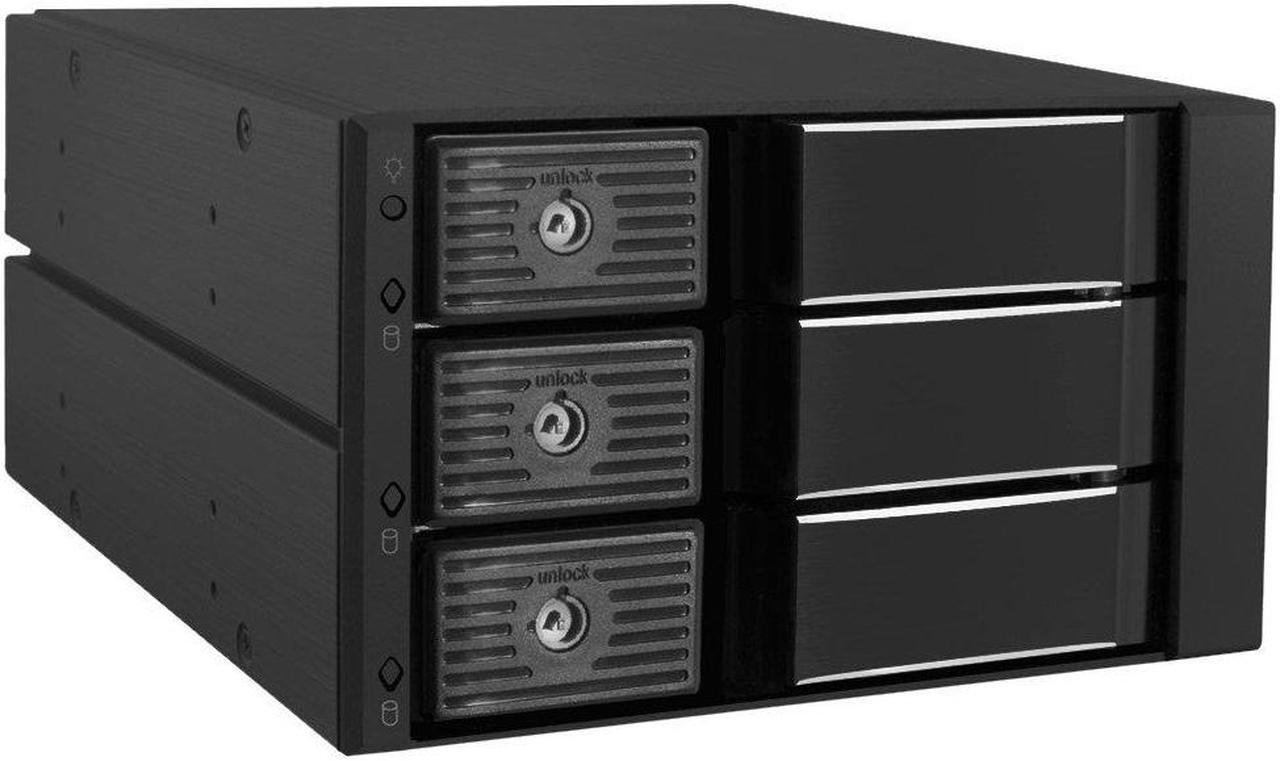 Main image of Kingwin Hard Drive Enclosure for Computer PC Case Internal 3 Bay Hot Swap for 3.5" HDD SSD, SATA Backplane Aluminum Trayless Mobile Rack, Support SATA I/II/III & SAS I/II 6 Gbps Performance