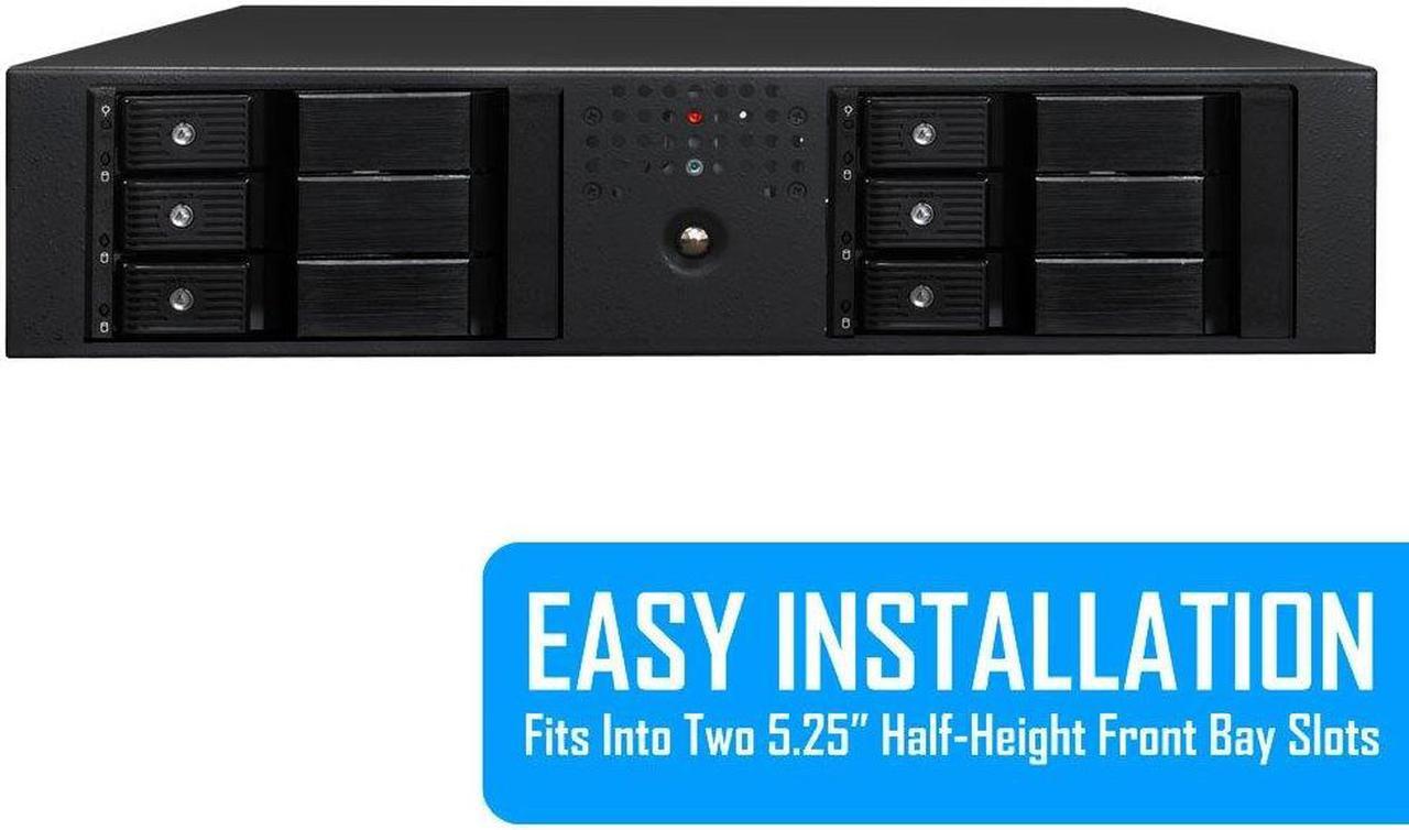 Alt view image 2 of 5 - Kingwin Hard Drive Enclosure for Computer PC Case Internal 3 Bay Hot Swap for 3.5" HDD SSD, SATA Backplane Aluminum Trayless Mobile Rack, Support SATA I/II/III & SAS I/II 6 Gbps Performance