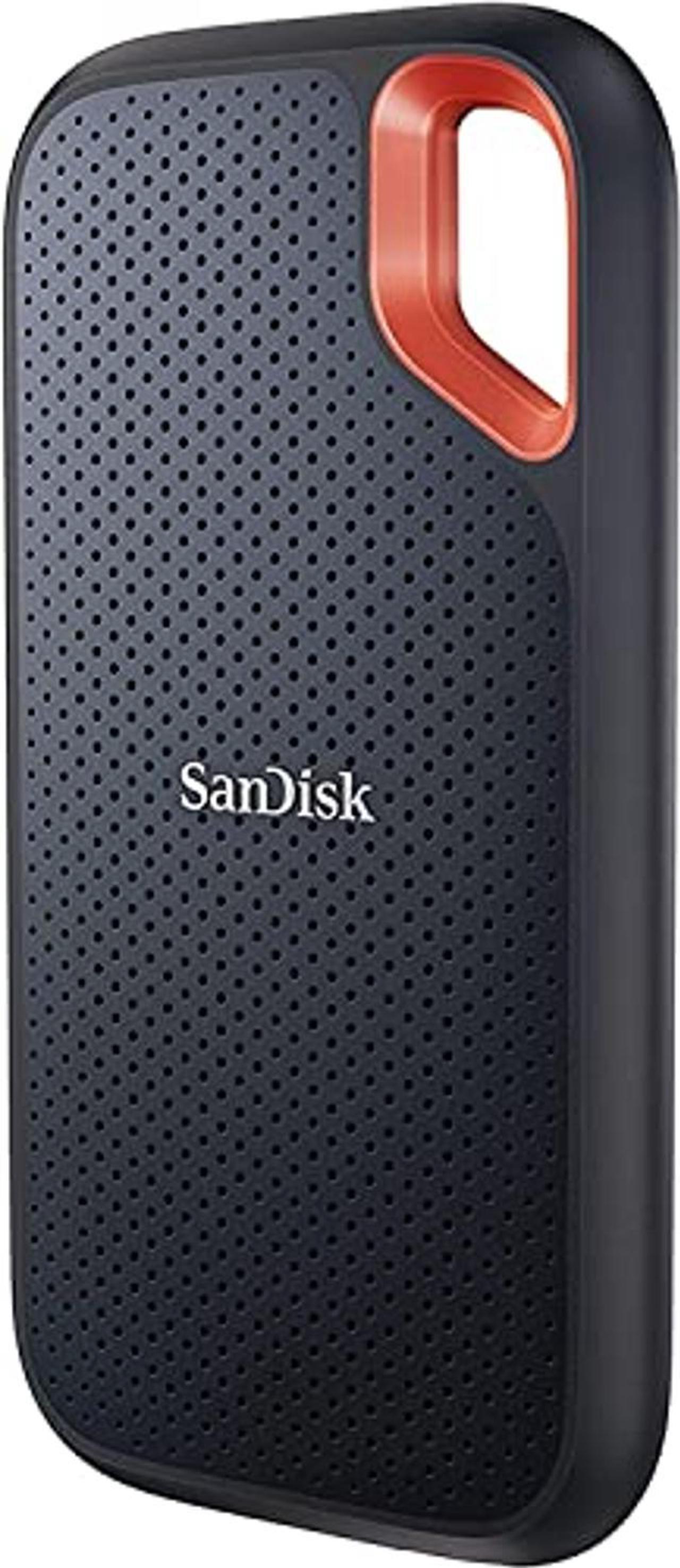 Main image of SanDisk 1TB Extreme Portable SSD - Up to 1050MB/s, USB-C, USB 3.2 Gen 2, IP65 Water and Dust Resistance, Updated Firmware - External Solid State Drive - SDSSDE61-1T00-G25