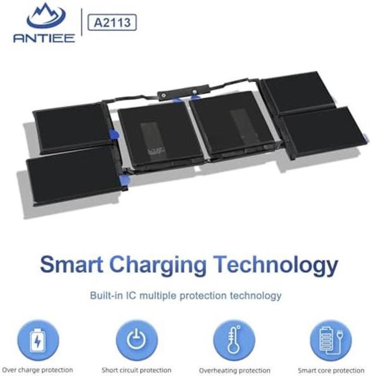 Alt view image 4 of 5 - A2141 Battery Replacement, A2113 Battery for MacBook Pro 16 Inch A2141, Release 2020 2019, EMC 3347, MVVL2 MVVL2LL/A MVVM2 MVVM2LL/A MVVJ2 MVVJ2LL/A MVVK2 MVVK2LL/A 11.36V 99.8Wh 8790mAh