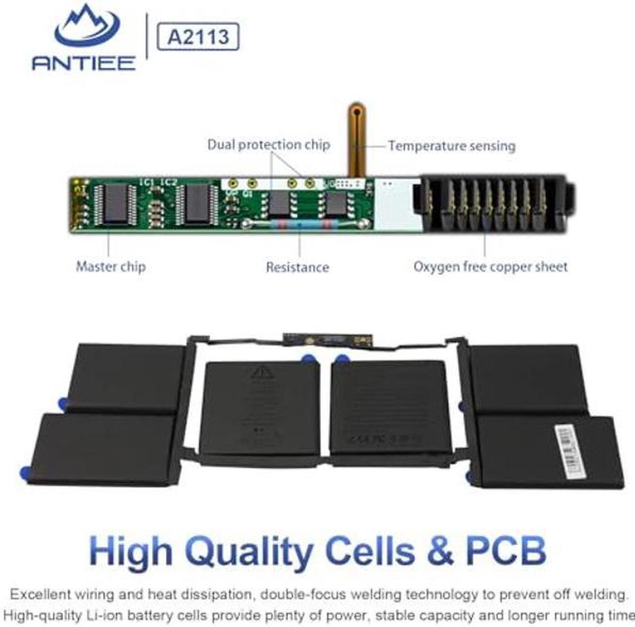 Alt view image 5 of 5 - A2141 Battery Replacement, A2113 Battery for MacBook Pro 16 Inch A2141, Release 2020 2019, EMC 3347, MVVL2 MVVL2LL/A MVVM2 MVVM2LL/A MVVJ2 MVVJ2LL/A MVVK2 MVVK2LL/A 11.36V 99.8Wh 8790mAh