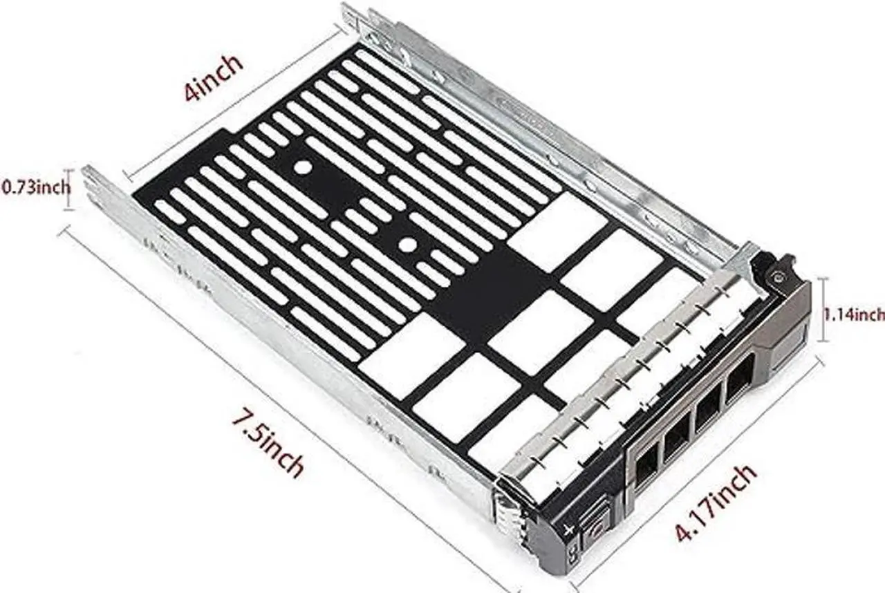 Alt view image 3 of 5 - Hard Drive Caddy 3.5" SAS SATA Drive Caddy F238F 0F238F SSD Bracket Compatible for Dell PowerEdge 14th/13th/12th/11th Generation T340 T440 T640 R530 R730 R930 R520 R720 R720XD, 10 Pack