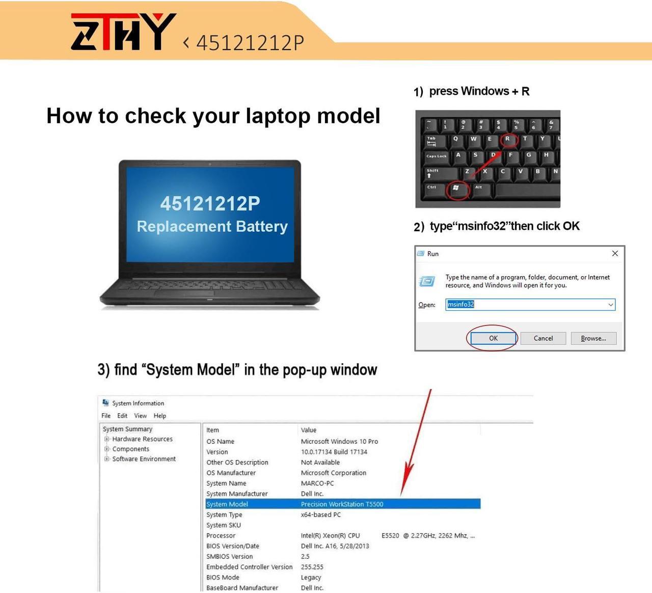 Alt view image 2 of 5 - ZTHY 45121212P U4374113PV-2S1P Laptop Battery Replacement for RTDPART Gateway GWTN116-1BL GWTC116-2BL GWTC116-1BK GWTC116-2BK 45121212 3978115 3978115-2S NV-3978115 NV-3978115-2S U4374113PV 41.8Wh