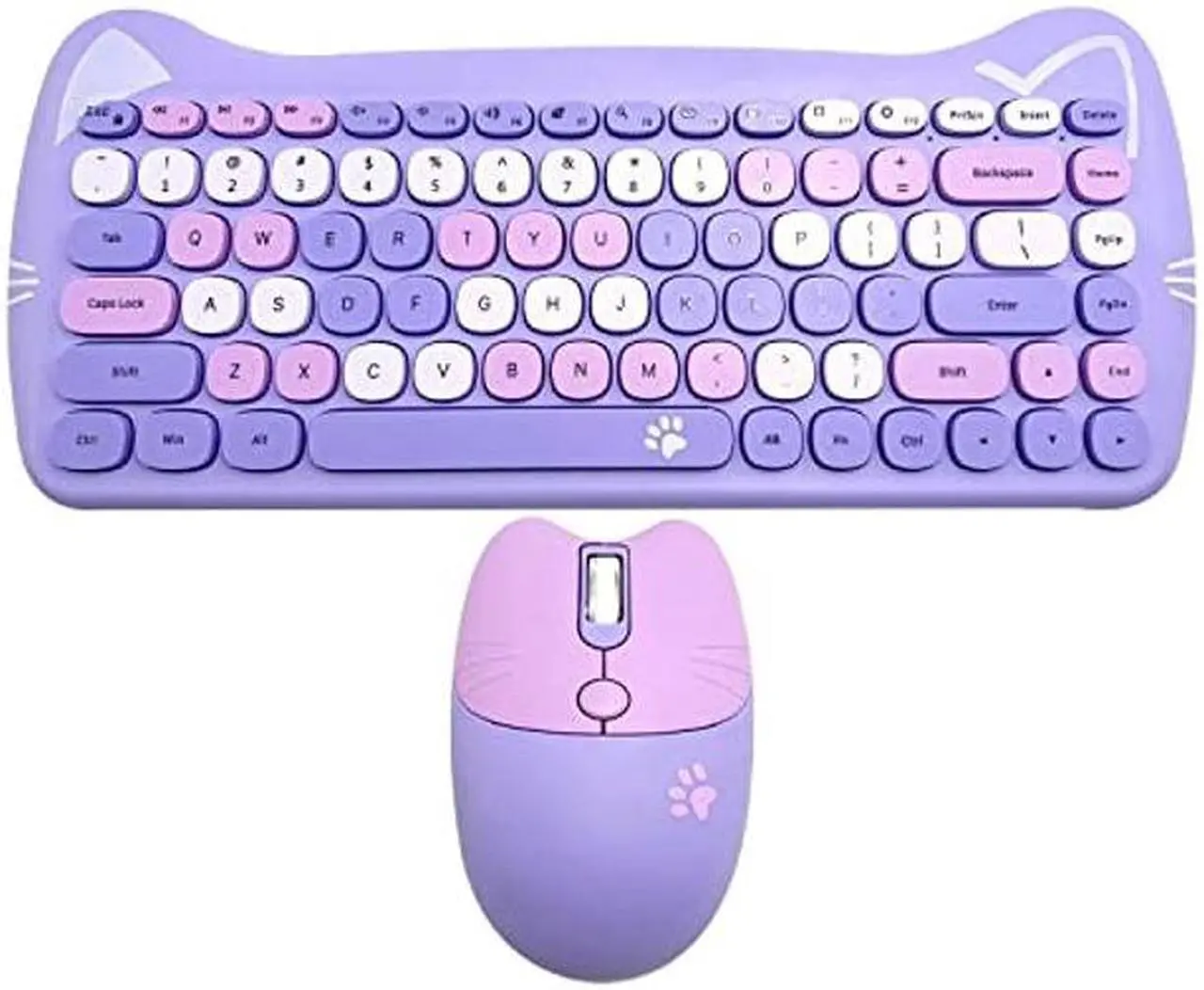 Main image of Attoe Wireless Mouse and Keyboard, Cute Cat Keyboard Mouse Combo for Girl Gift,2.4G Cordless Computer Mice with USB Receiver for