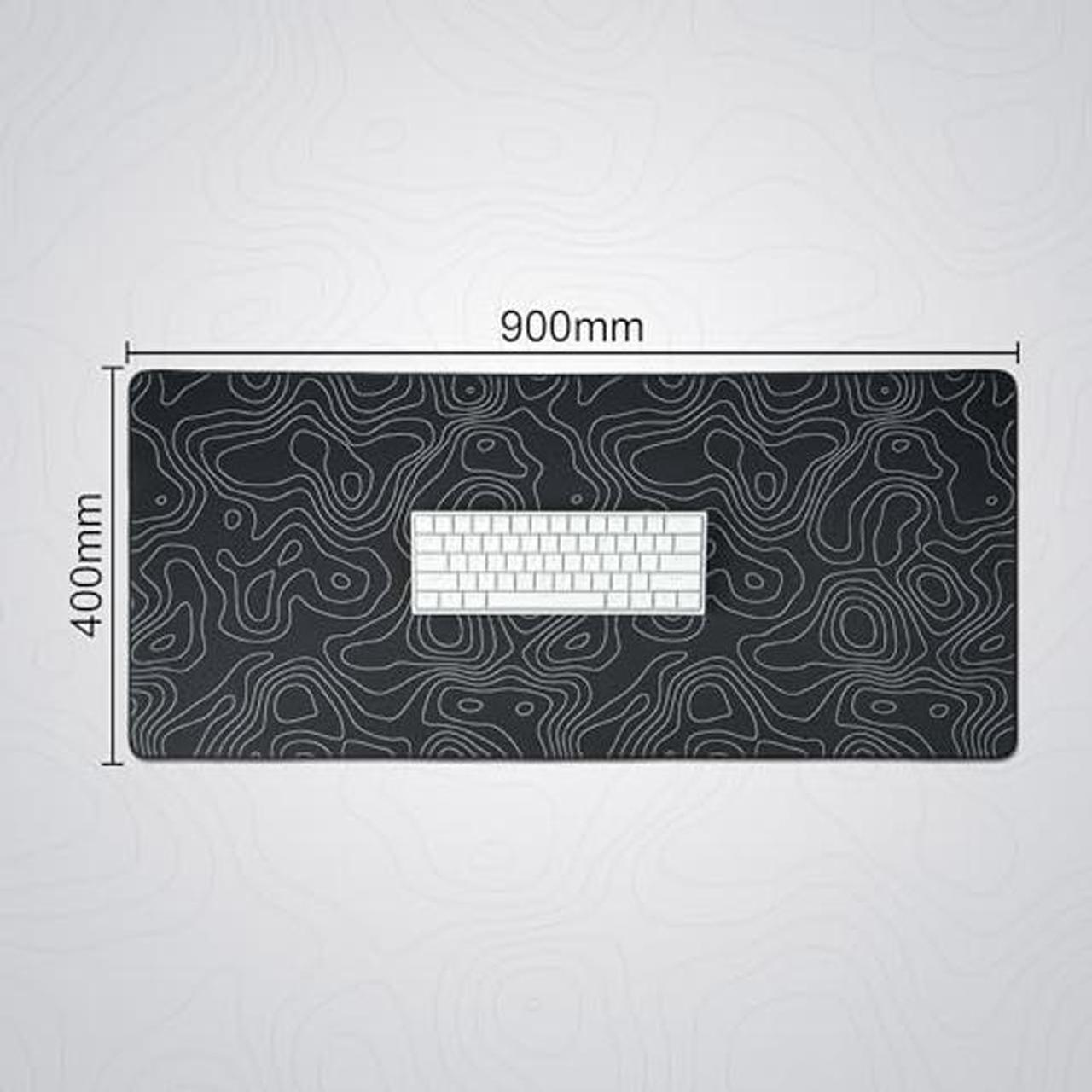 Alt view image 4 of 5 - dagaladoo White Clear keycaps Bundle with Black Topograph XXL Mousepad
