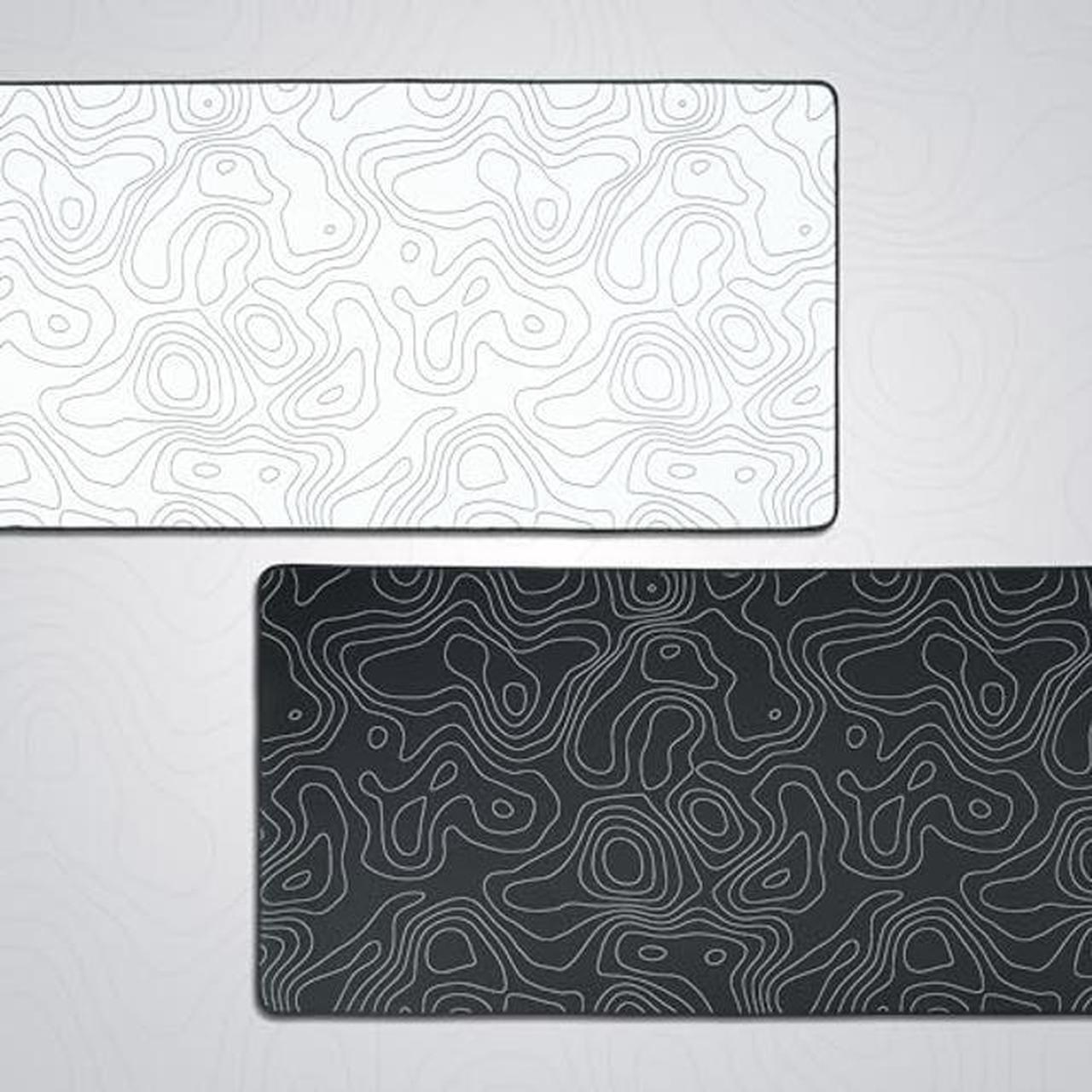 Alt view image 5 of 5 - dagaladoo White Clear keycaps Bundle with Black Topograph XXL Mousepad