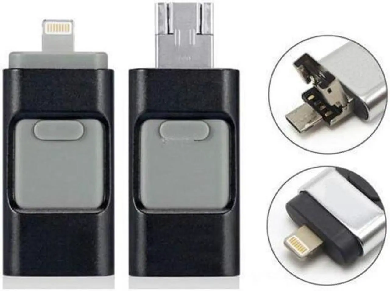 Main image of USB i Flash Drive U Disk Memory Stick Storage for iPhone Ipad Mac Android Phone PC 8gb 16gb 32gb 64gb 128gb (Black 64GB)
