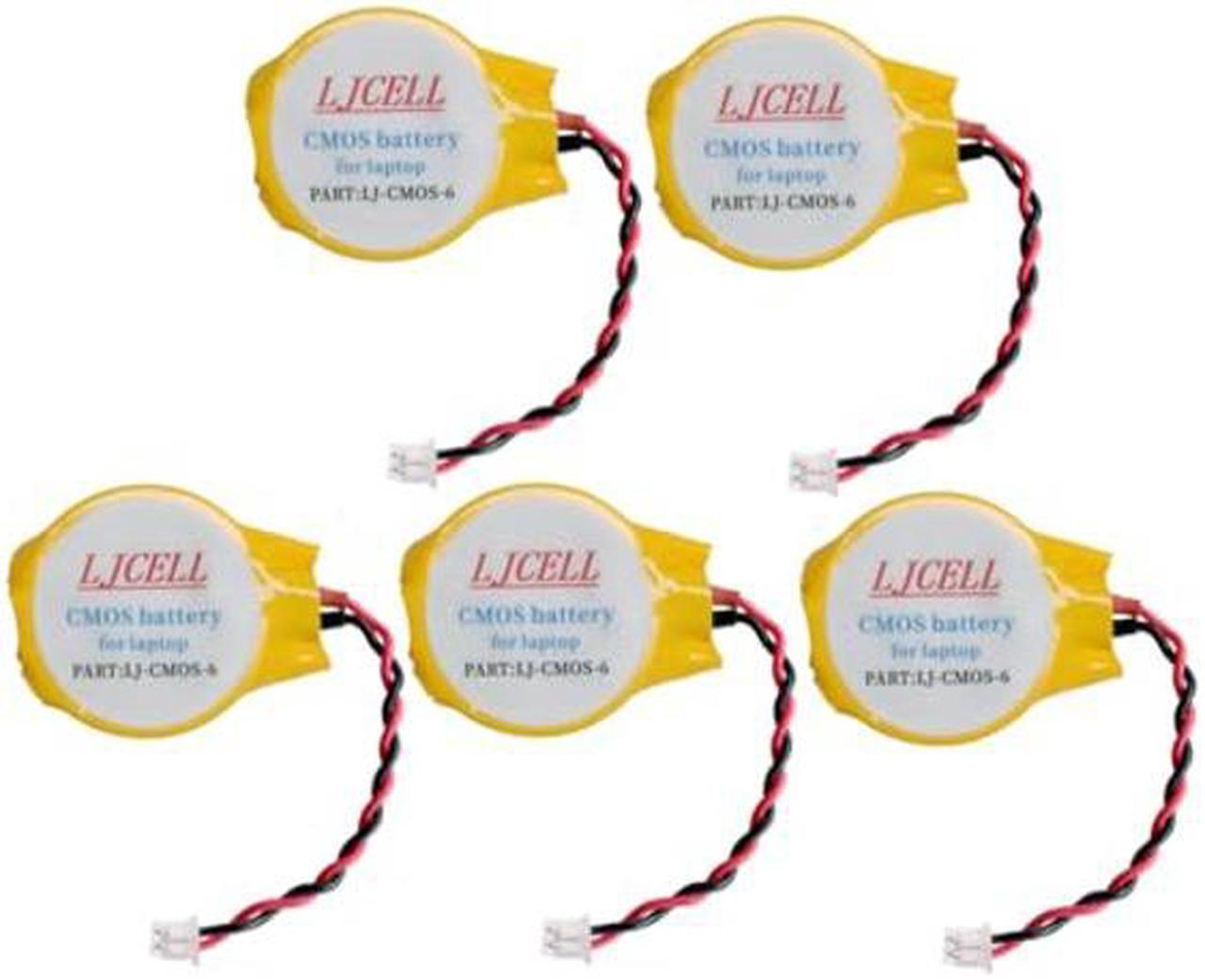 Main image of LJCELL 5PCS CMOS Battery for IBM Lenovo Thinkpad T430 T450S T460 T460P T480S DELL Latitude E5450 E5430 E5440 E5530 E6420 E6320 E6330 Inspiron 9400 Laptop BIOS RTC CR2032 Battery with 2 Wire