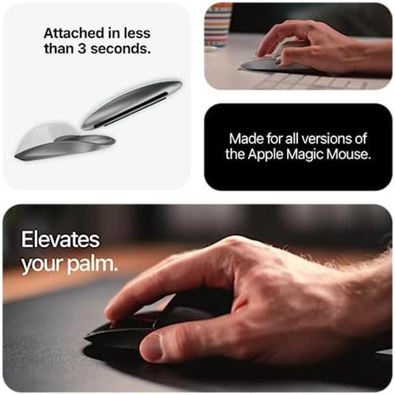 Alt view image 3 of 5 - Solumics.Case - Ergonomic case for Apple Magic Mouse | for a More Ergonomic iMac Mouse (Black/Silver)