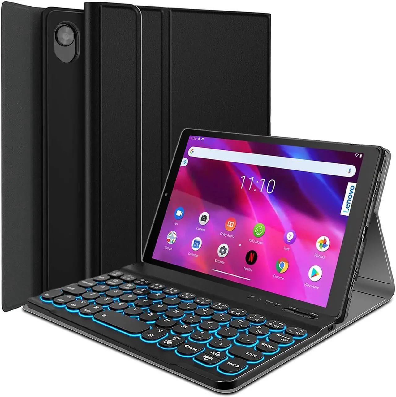 Main image of Wineecy Backlit Keyboard Case for Lenovo 8.0 Inch Tab M8 Gen 3 2022/ Smart Tab M8 Gen 3 2022/Tab M8 HD LTE 2021/ Tab M8 HD/Smart Tab M8/Tab M8 FHD 2019,Detachable Wireless Keyboard & PU Folio Case