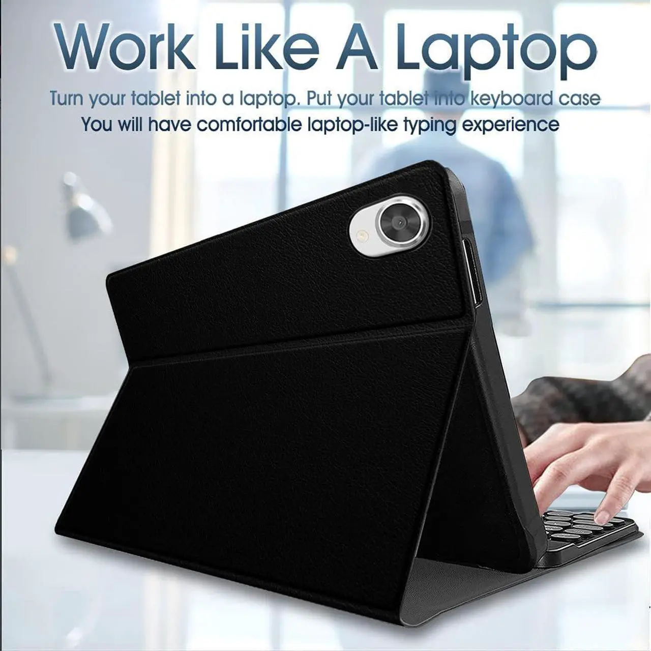 Alt view image 5 of 5 - Wineecy Backlit Keyboard Case for Lenovo 8.0 Inch Tab M8 Gen 3 2022/ Smart Tab M8 Gen 3 2022/Tab M8 HD LTE 2021/ Tab M8 HD/Smart Tab M8/Tab M8 FHD 2019,Detachable Wireless Keyboard & PU Folio Case