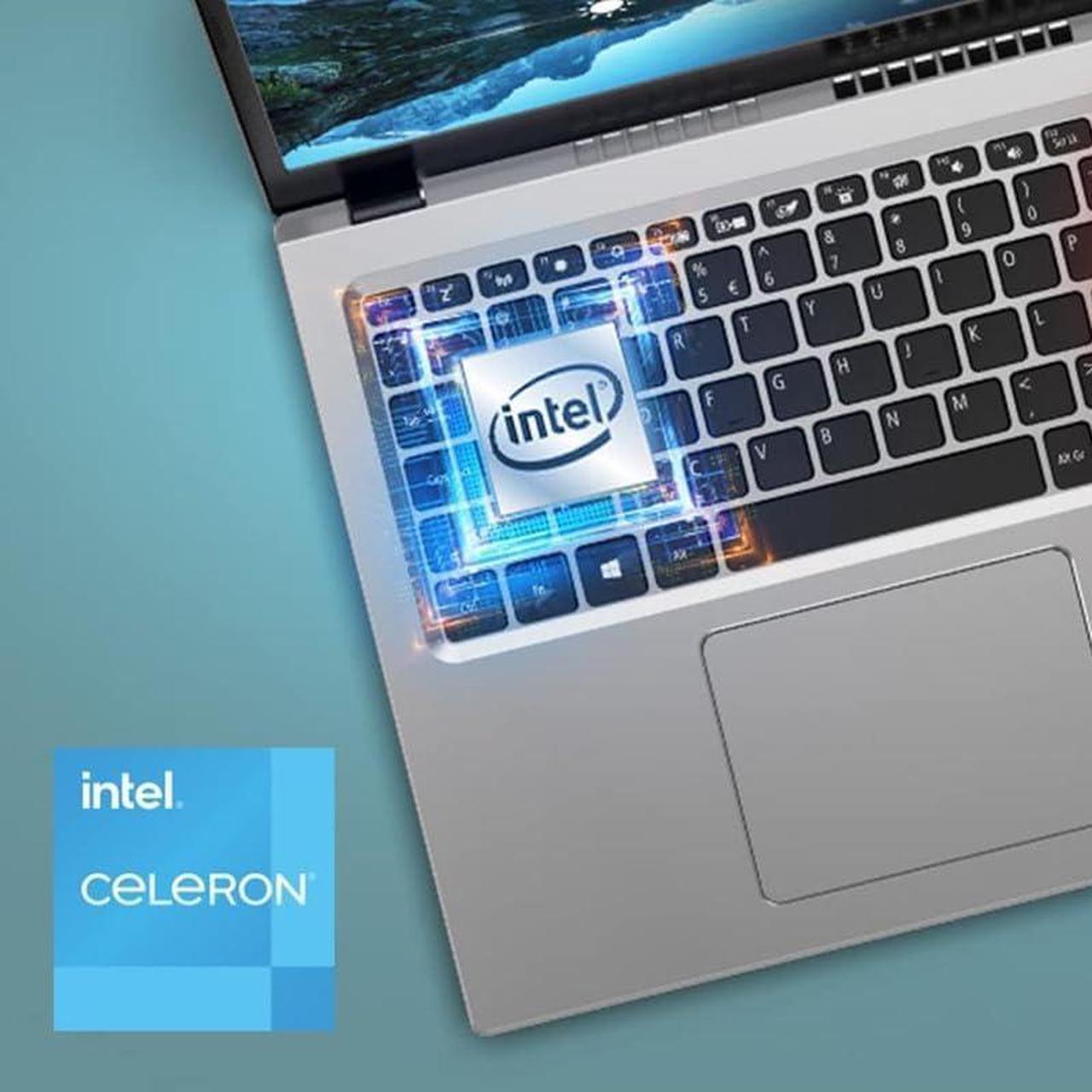 Alt view image 5 of 5 - Acer Aspire 1 Slim 2024 Newest Laptop, 15.6'' Full HD Display, 8GB RAM, 128GB eMMC, Dual-Core Intel Celeron N4500, UHD Graphics, RJ45, WiFi, Webcam, 1-Year Microsoft 365, Windows 11S +MarxsolAccessory